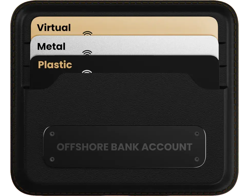 Offshore bank account interface