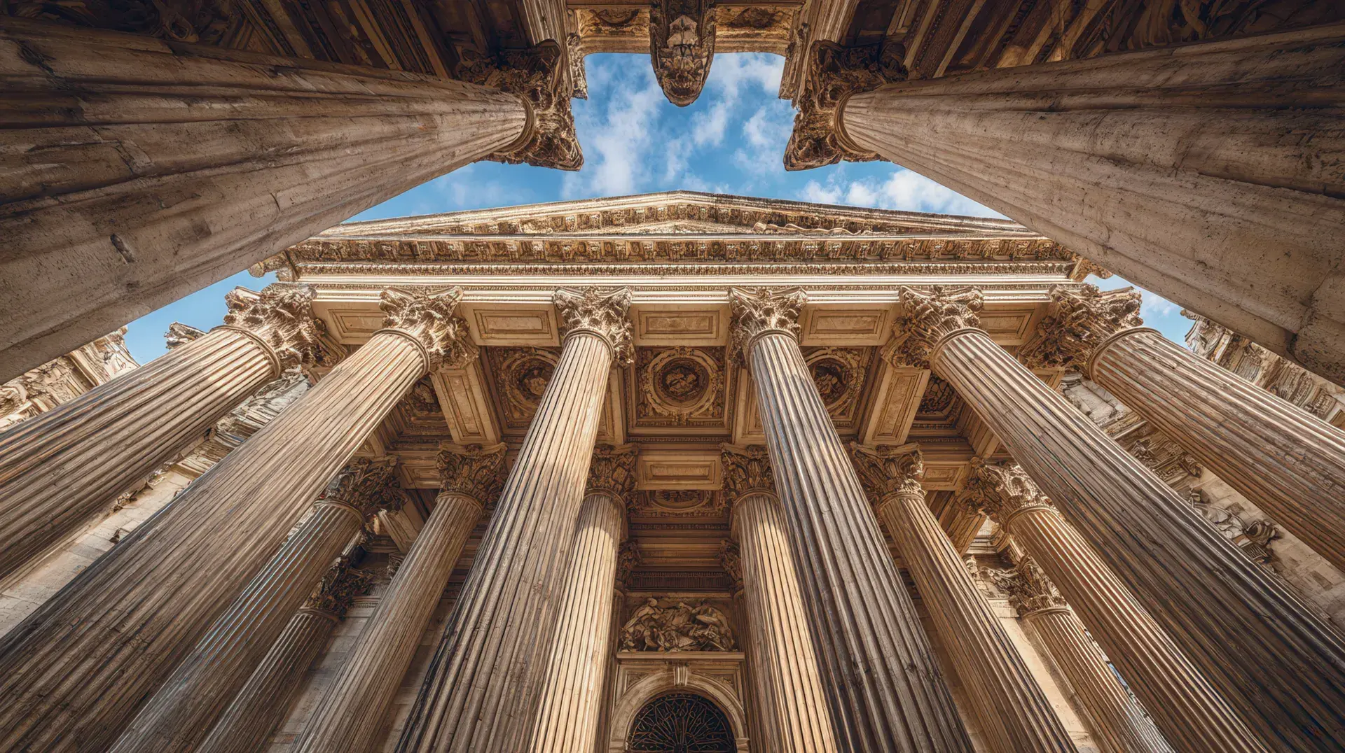 Classical architecture columns