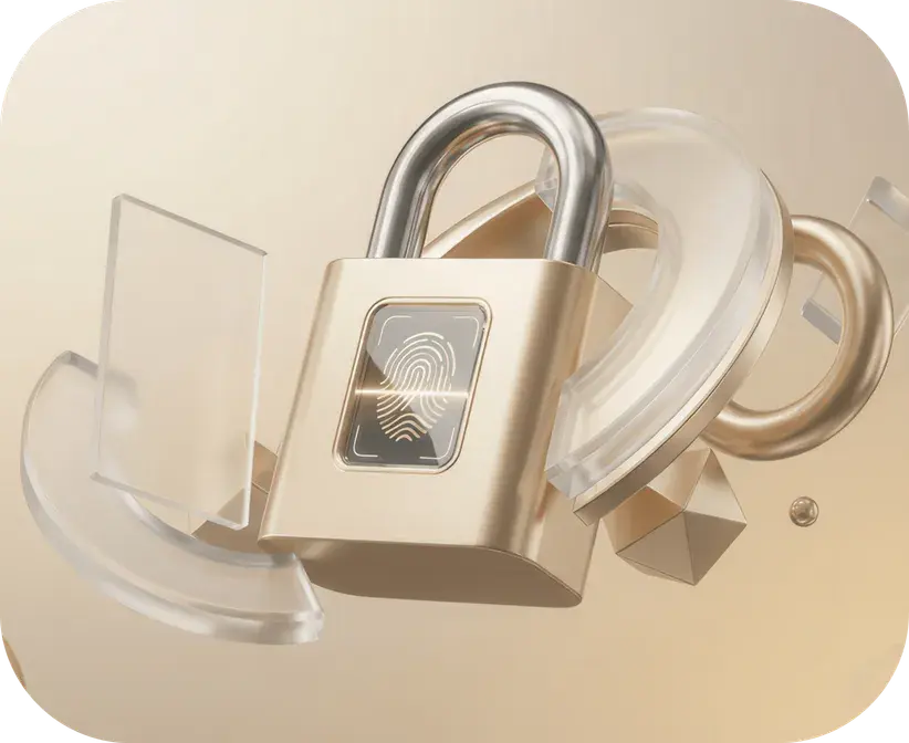 Identity protection illustration with fingerprint