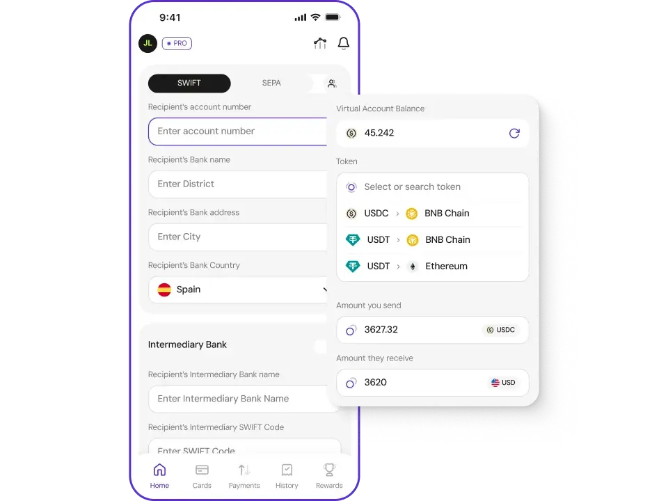 Fiat withdrawal to bank account